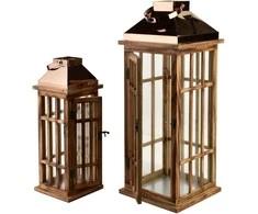 Mondex Since 1986 LEVI Komplet 2 latarni 22x22x58cm/15,5x15,5x41,5cm