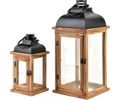 Lumarko Mondex Since 1986 LEVI Komplet 2 latarni 21x21x48cm/14x14x30cm