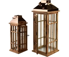 Mondex Since 1986 LEVI Komplet 2 latarni 22x22x58cm/15,5x15,5x41,5cm