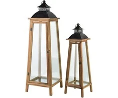 Mondex Since 1986 LEVI Komplet 2 latarni 36x36x110/23x23x78cm