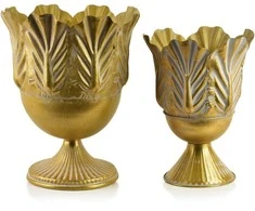 Mondex Since 1986 MARINA Komplet 2 osłonek dekoracyjnych Gold 27x27x34/21x21x19cm