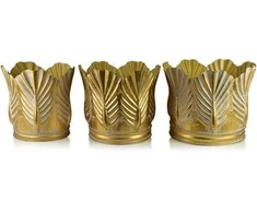 Mondex Since 1986 MARINA Komplet 3 osłonek dekoracyjnych Gold 51x51x40/46x46x39/38x38x40cm