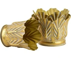 Mondex Since 1986 MARINA Komplet 3 osłonek dekoracyjnych Gold 28x28x20/25x25x20/20x20x20cm