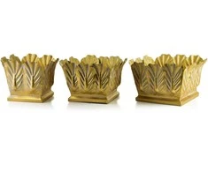 Mondex Since 1986 MARINA Komplet 3 osłonek dekoracyjnych Gold 32x32x20/31x31x20/25x25x20cm