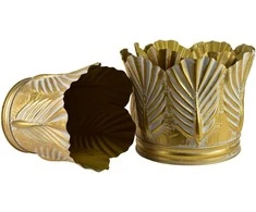Mondex Since 1986 MARINA Komplet 3 osłonek dekoracyjnych Gold 51x51x40/46x46x39/38x38x40cm