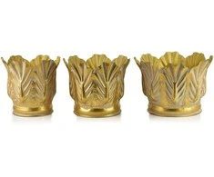 Mondex Since 1986 MARINA Komplet 3 osłonek dekoracyjnych Gold 28x28x20/25x25x20/20x20x20cm