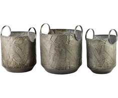 Mondex Since 1986 Lumarko MARINA LEAF užvalkalų rinkinys (3 vnt.) 33x33x36/28x28x35/22x22x34cm