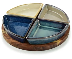 Mondex Since 1986 MODERN KITCHEN Deska su 4 miskami 13,5x9,5x3cm (21,5x1,5cm) poj.95ml