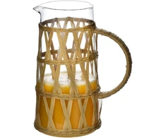 Mondex Since 1986 Mondex MODERNUS VIRTUVĖS stiklinis ąsotis 1,1 l 10 x 8 x 19,5 cm bohemiško stiliaus pinti