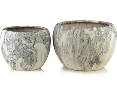 Mondex Since 1986 NEVA Komplet 2 osłonek ceramicznych 51x51x35cm 38x38x30cm