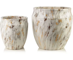 Mondex Since 1986 NEVA Komplet 2 osłonek ceramicznych 31x31x30,5cm 21x21x23cm