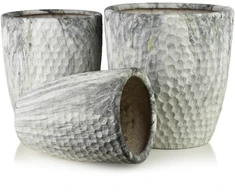 Mondex Since 1986 NEVA Komplet 3 osłonek ceramicznych 39x39x42cm 32x32x38,5cm 26x26x35cm