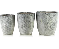 Mondex Since 1986 NEVA Komplet 3 osłonek ceramicznych 39x39x42cm 32x32x38,5cm 26x26x35cm