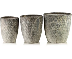 Mondex Since 1986 NEVA Komplet 3 osłonek ceramicznych 39x39x42cm 32x32x38,5cm 26x26x35cm