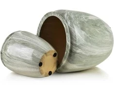 Affek Design Mondex Since 1986 NEVA MARBLE 2 keraminių užvalkalų rinkinys 30,5x30,5x30,5/20,5x20,5x23 cm