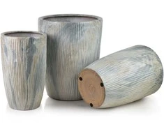 Mondex Since 1986 NEVA MARBLE 3 keraminių užvalkalų rinkinys 37x37x47/30x30x43/24x24x40cm
