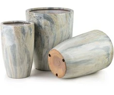 Lumarko Mondex Since 1986 NEVA MARBLE 3 keraminių užvalkalų rinkinys 37x37x45,5/30,5x30,5x42,5/24x24x40 cm