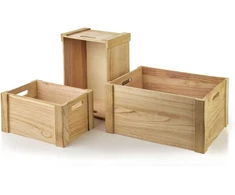 Mondex Since 1986 RINO medinių dėžių rinkinys, 3 vnt.: 40x30x20 cm, 35x25x18 cm, 30x20x16 cm
