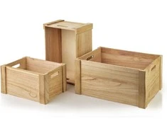 Mondex Since 1986 RINO medinių dėžių rinkinys, 3 vnt.: 40x30x20 cm, 35x25x18 cm, 30x20x16 cm