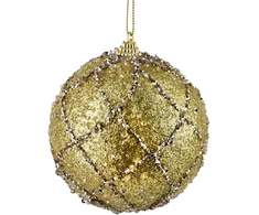 Mondex Since 1986 SANTA LILA Bombka 10cm zdobiona styropianowa