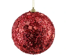 Mondex Since 1986 SANTA LILA Bombka 10cm zdobiona styropianowa