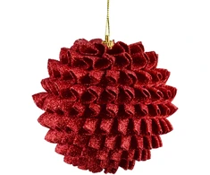Mondex Since 1986 SANTA LILA Bombka 10cm zdobiona styropianowa