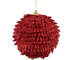Mondex Since 1986 SANTA LILA Bombka 10cm zdobiona styropianowa