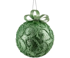 Mondex Since 1986 SANTA LILA Bombka 10cm zdobiona styropianowa