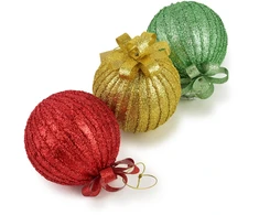 Mondex Since 1986 SANTA LILA Bombka 10cm zdobiona styropianowa
