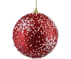 Mondex Since 1986 SANTA LILA Bombka 10cm zdobiona styropianowa