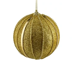 Mondex Since 1986 SANTA LILA Bombka 10cm zdobiona styropianowa