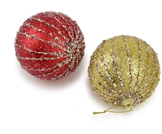 Mondex Since 1986 SANTA LILA Bombka 10cm zdobiona styropianowa