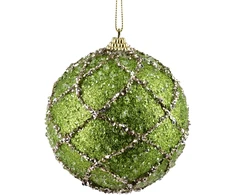 Mondex Since 1986 SANTA LILA Bombka 10cm zdobiona styropianowa