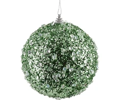 Mondex Since 1986 SANTA LILA Bombka 10cm zdobiona styropianowa