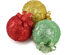Mondex Since 1986 SANTA LILA Bombka 10cm zdobiona styropianowa