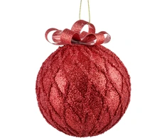 Mondex Since 1986 SANTA LILA Bombka 10cm zdobiona styropianowa