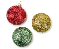 Mondex Since 1986 SANTA LILA Bombka 10cm zdobiona styropianowa
