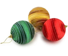 Mondex Since 1986 SANTA LILA Bombka 10cm zdobiona styropianowa