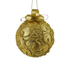 Mondex Since 1986 SANTA LILA Bombka 10cm zdobiona styropianowa