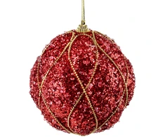 Mondex Since 1986 SANTA LILA Bombka 10cm zdobiona styropianowa