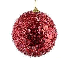 Mondex Since 1986 SANTA LILA Bombka 10cm zdobiona styropianowa