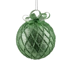 Mondex Since 1986 SANTA LILA Bombka 10cm zdobiona styropianowa