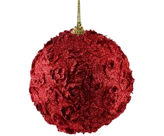 Mondex Since 1986 SANTA LILA Bombka 10cm zdobiona styropianowa