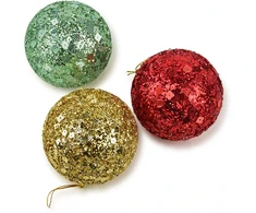 Mondex Since 1986 SANTA LILA Bombka 10cm zdobiona styropianowa