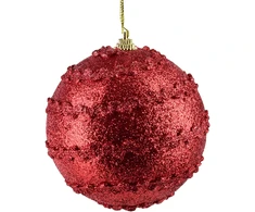 Mondex Since 1986 SANTA LILA Bombka 10cm zdobiona styropianowa