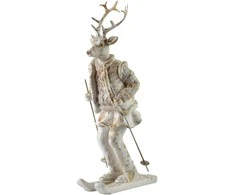 Mondex Since 1986 SANTA LILA Figura Łoś na nartach16x11x32,5 cm