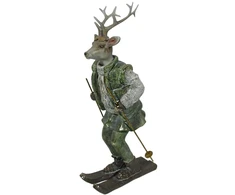 Mondex Since 1986 SANTA LILA Briedžio slidininko figūrėlė 16x11x32,5cm