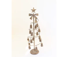 Mondex Since 1986 SANTA LILA Kalėdų eglutė metalinė su varpeliais 2,5x24,5x81cm