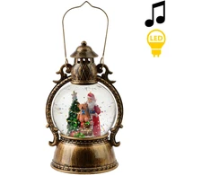 Mondex Since 1986 SANTA LILA Dekoracja świąteczna lampion LED 12x12x21cm