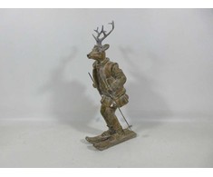 Mondex Since 1986 SANTA LILA Figura Łoś na nartach 16x11x32,5 cm